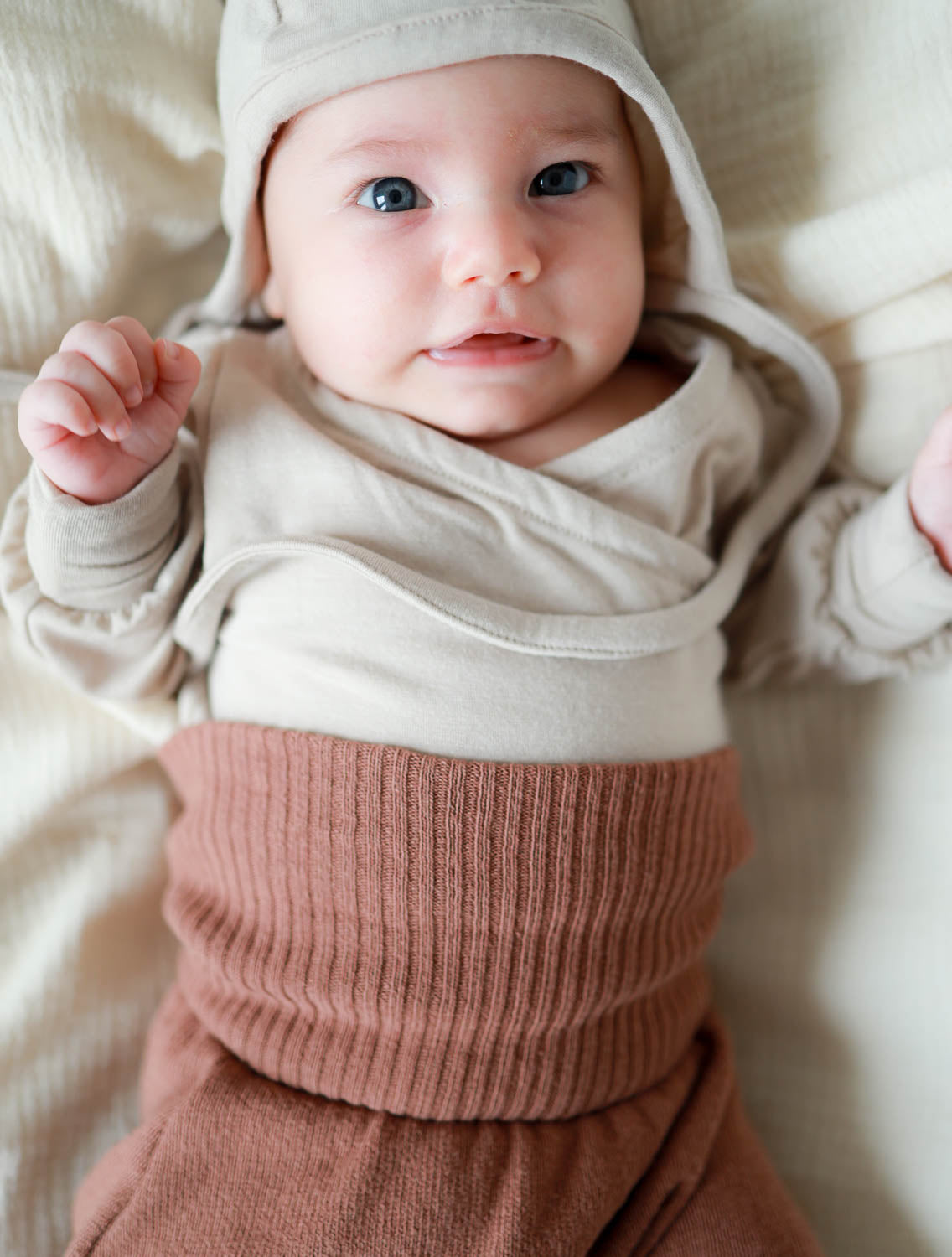 Baby bonnet cashmere mix - sand