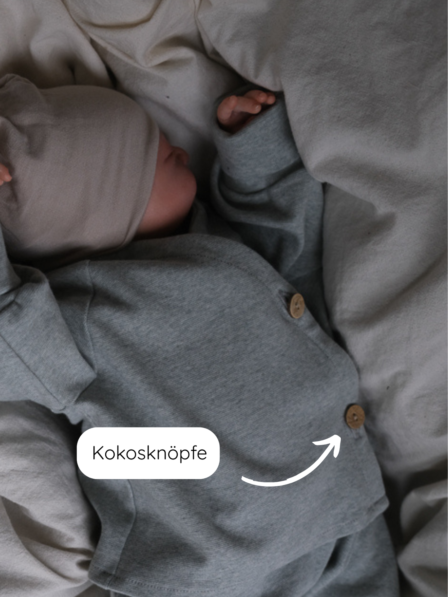 Baby Wrap Shirt Fine Knit - Soot Mottled