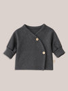 Baby Wrap Shirt Fine Knit - Soot Mottled