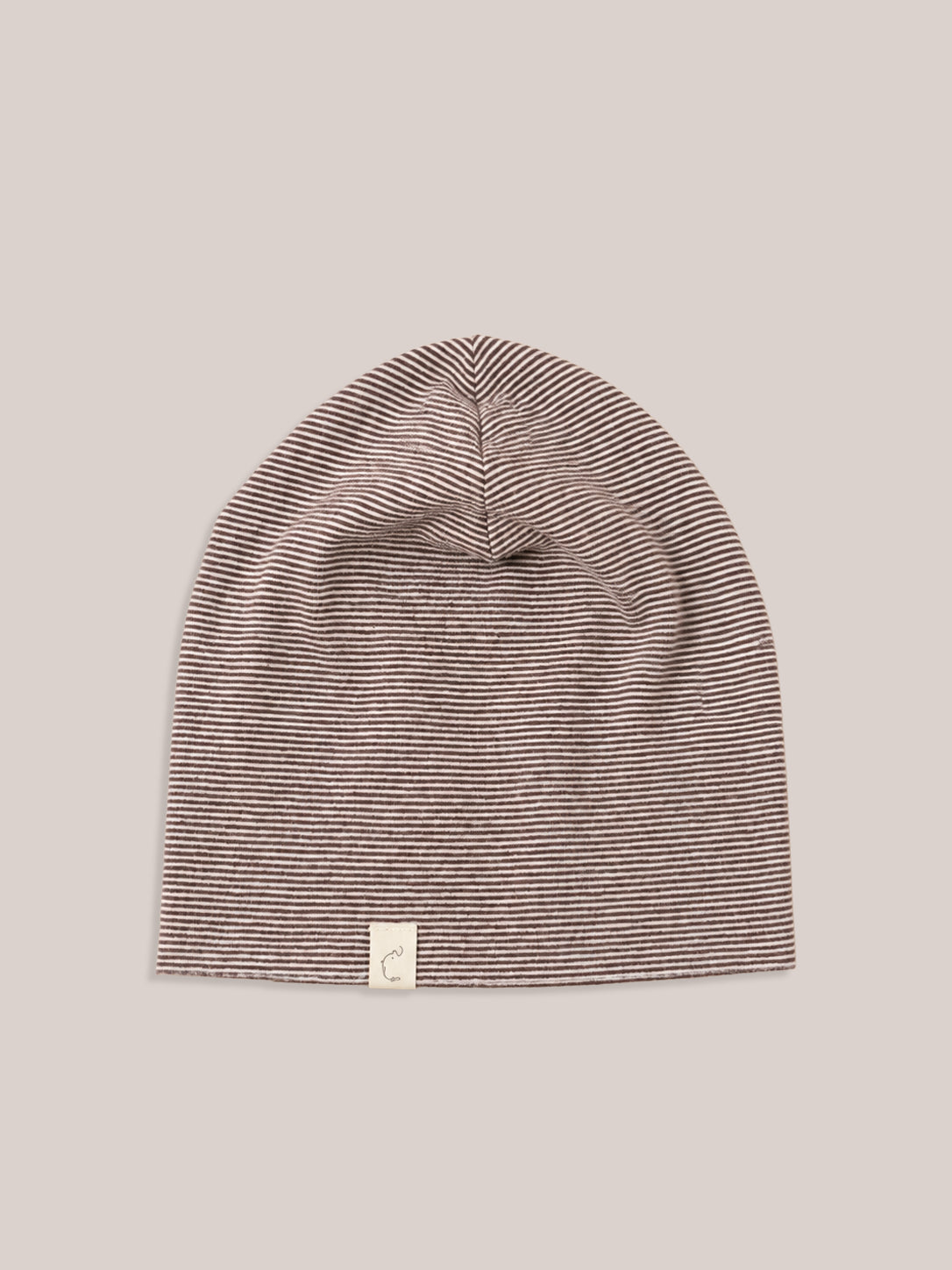 Beanie Organic Cotton - Chocolate Stripes