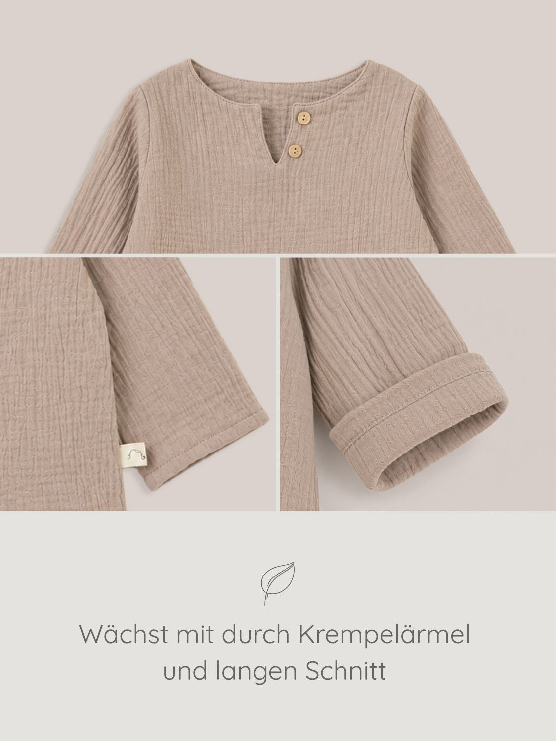 Organic muslin shirt - Dove
