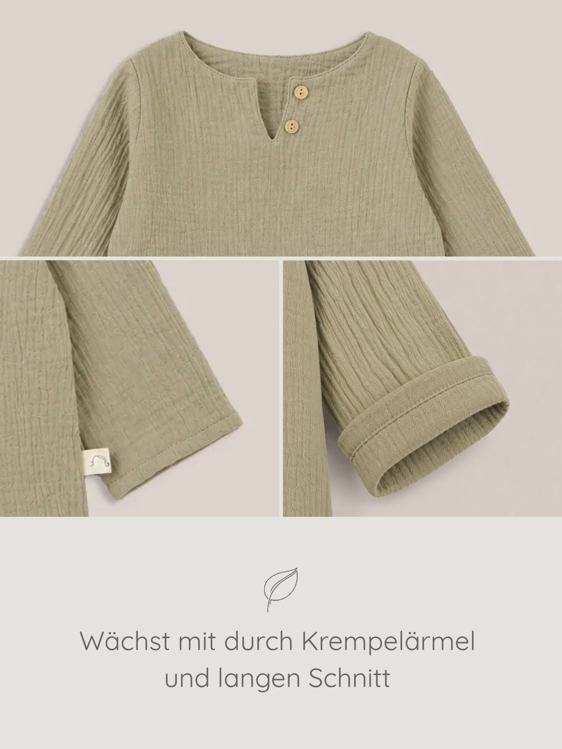 Organic muslin shirt - Dove