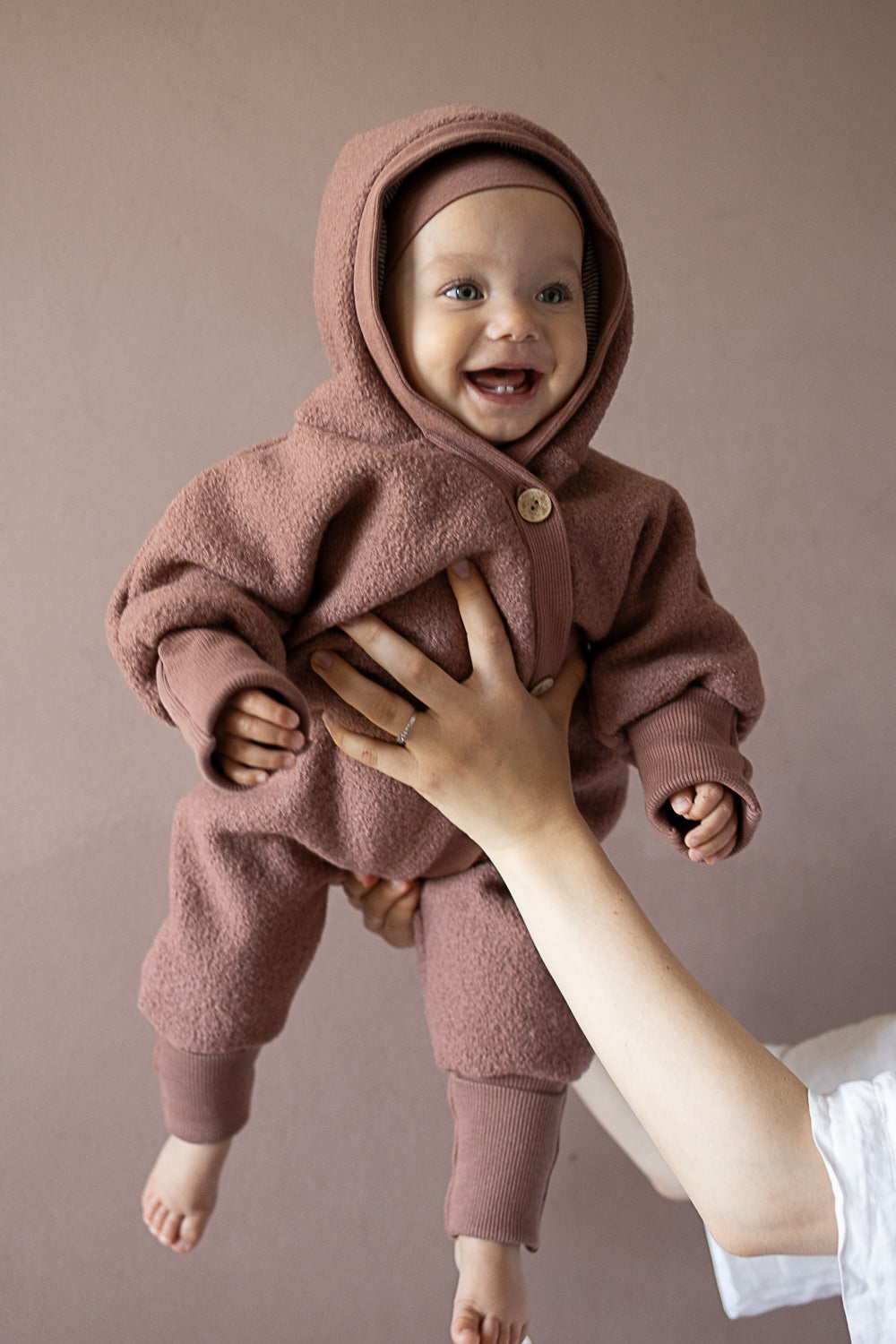 Boiled Wool Overall – Snuggle suit with jersey lining