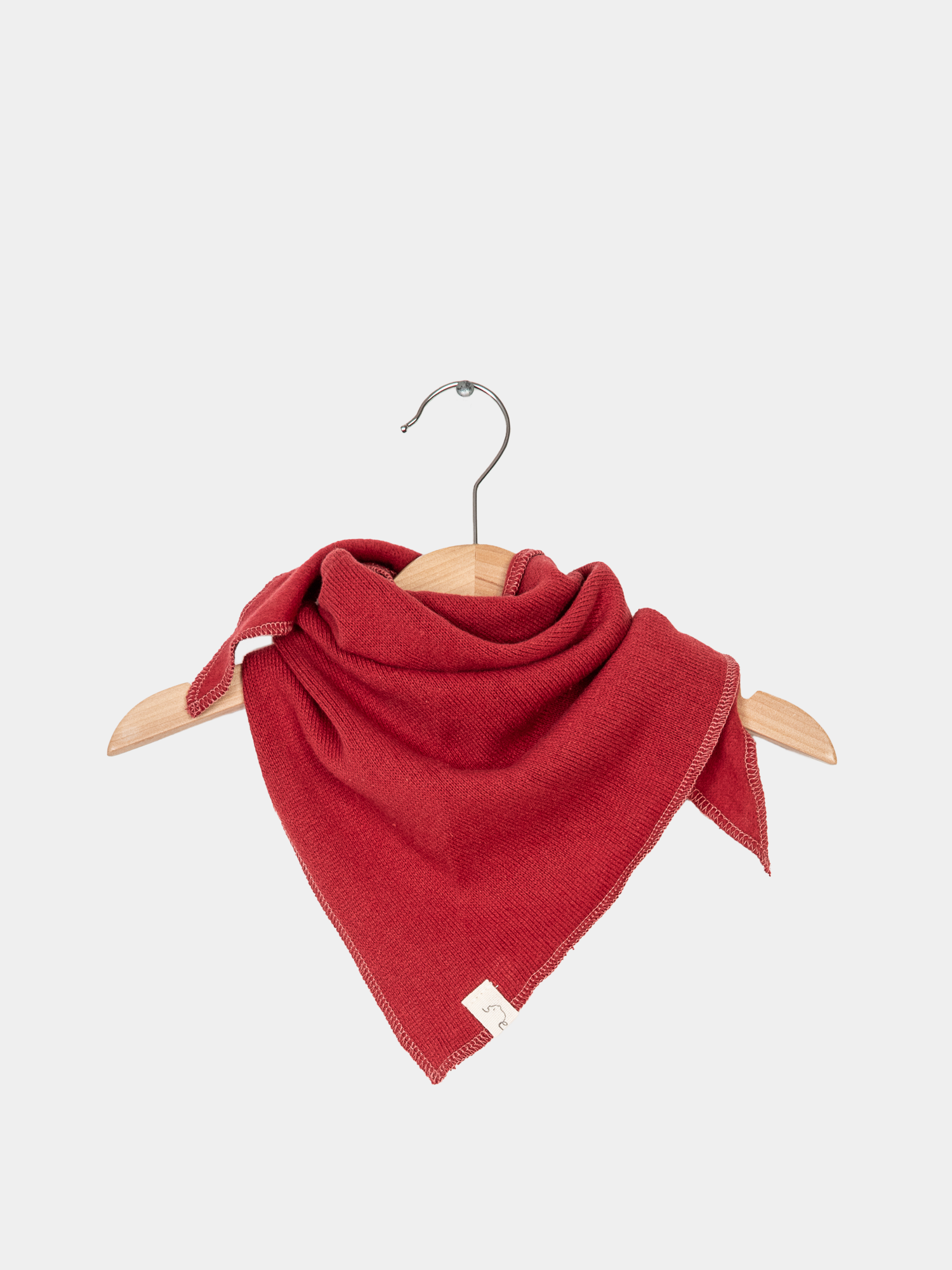 Triangular scarf knit - strawberry