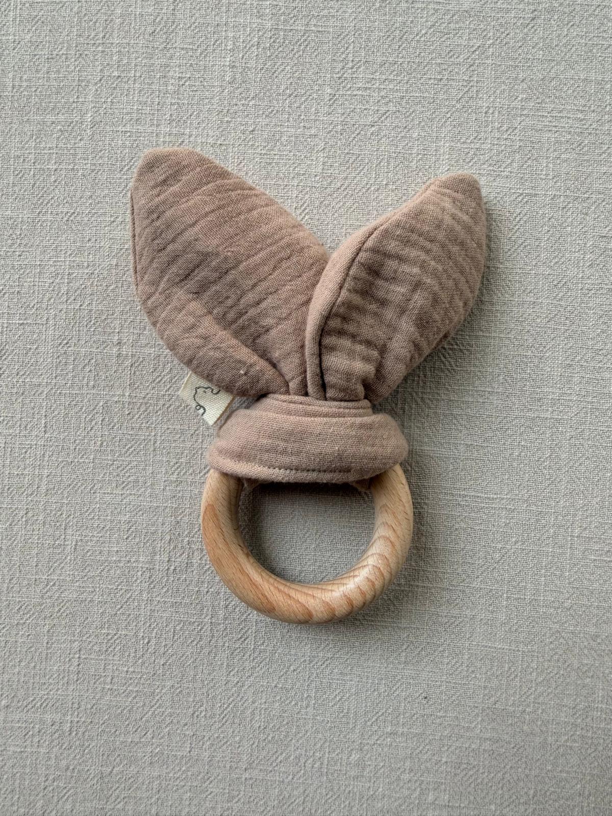 Baby Teether Cotton Muslin - Cappuchino
