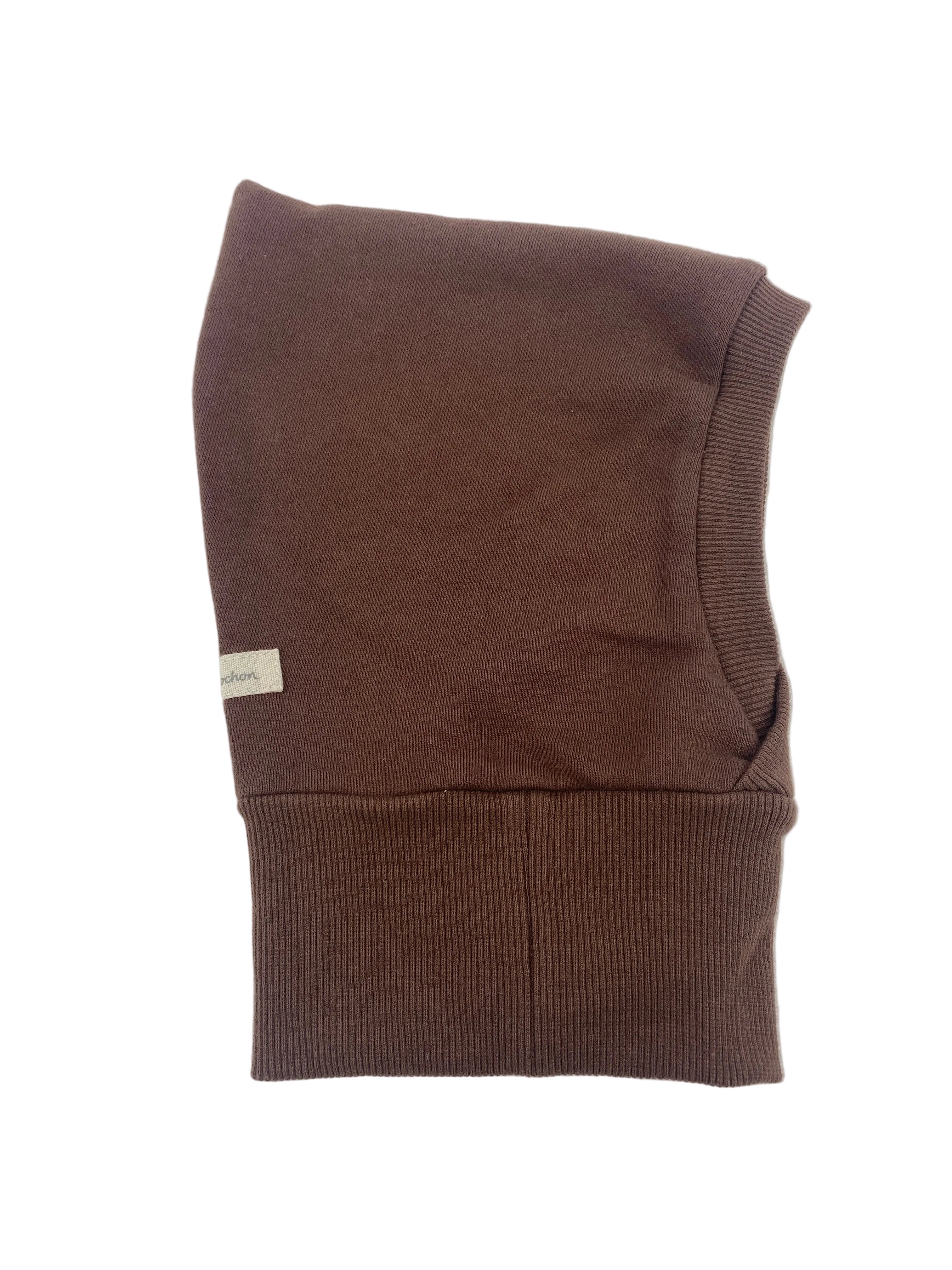 Schlupfmütze Bio Sweat Schoko Gr 6M-2Y