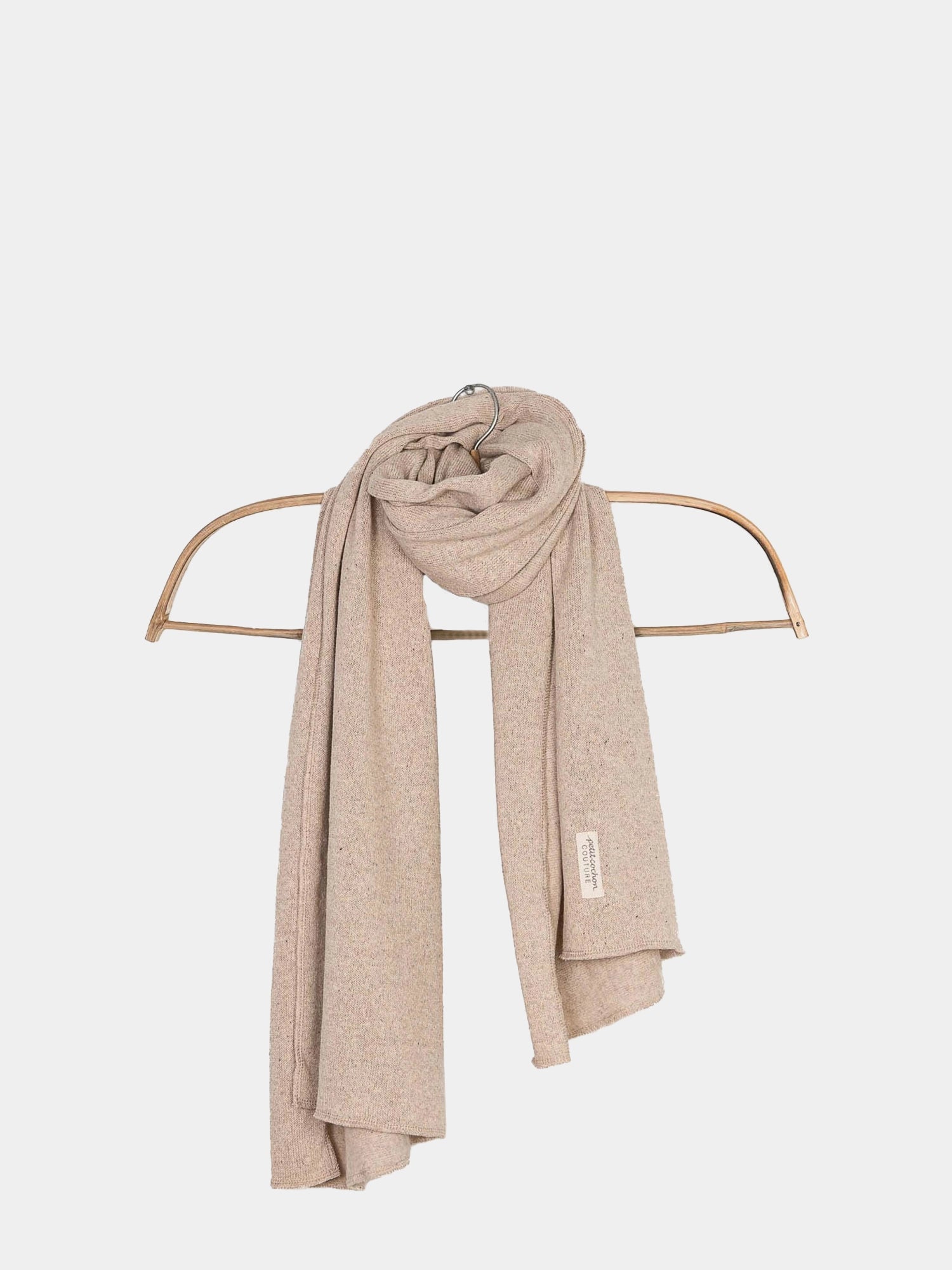 Large knitted scarf - sand