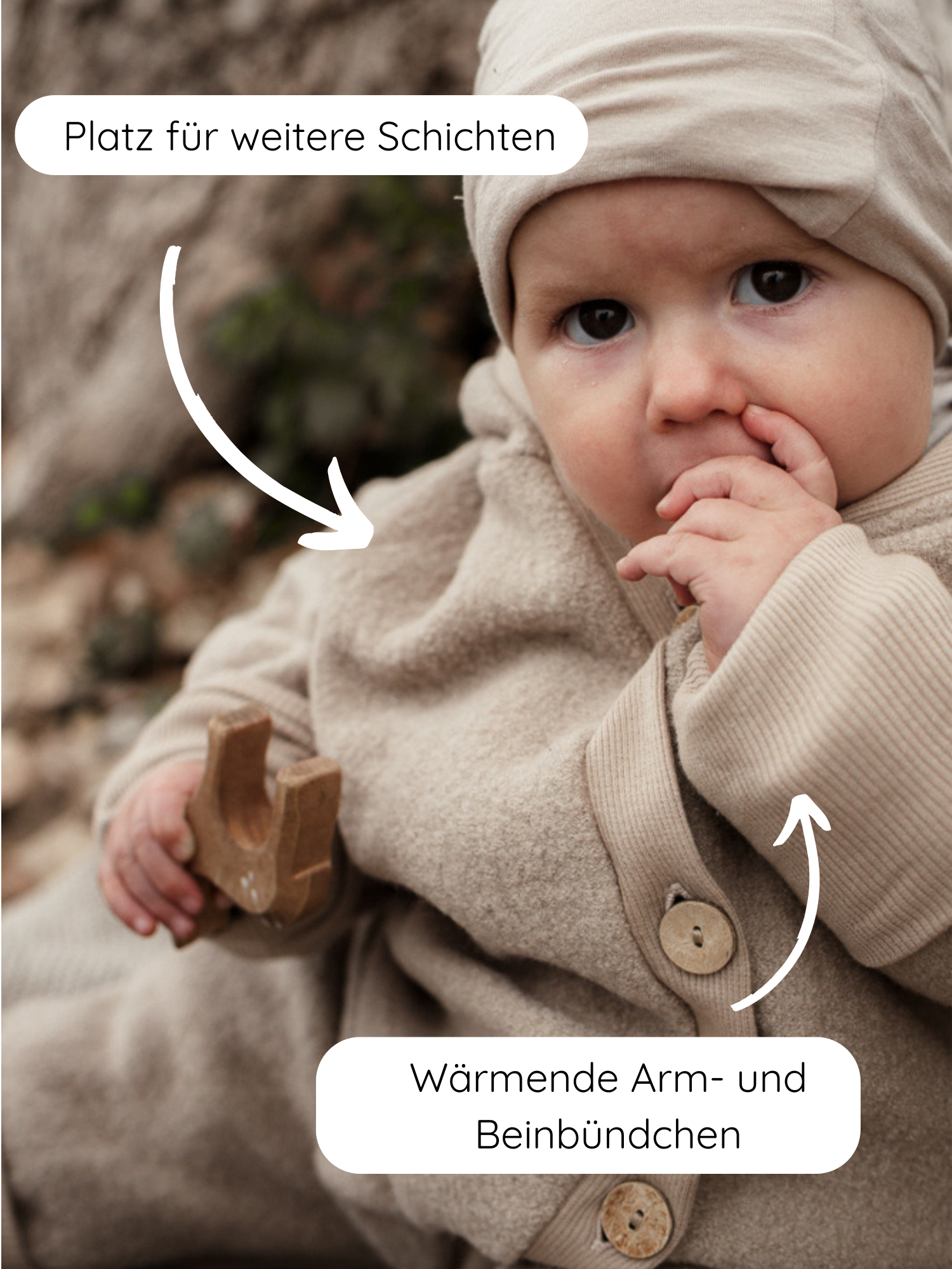 Kuschelanzug Wollwalk - Sand