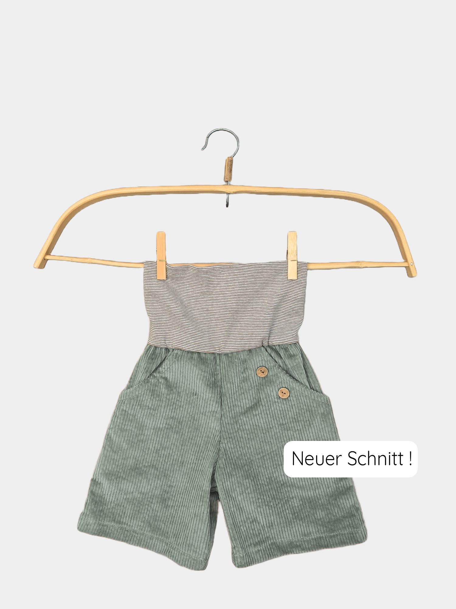 Kurze Buxe Breitcord Aqua