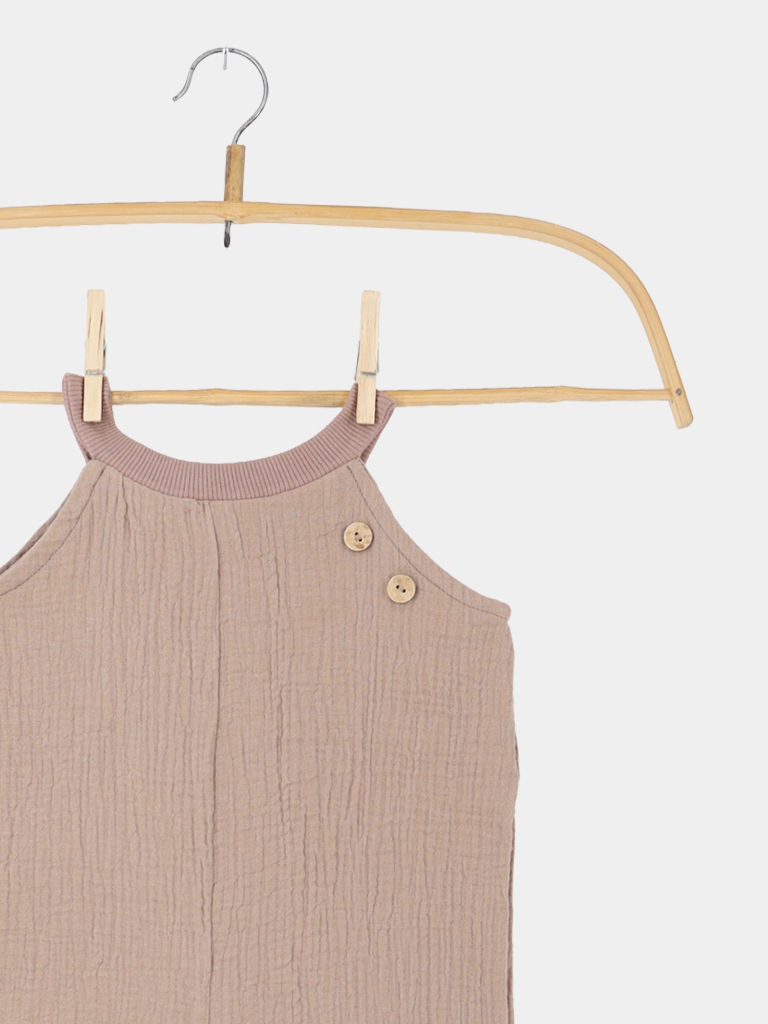 Kurze Schlupflatzhose Musselin - Milchkaffee