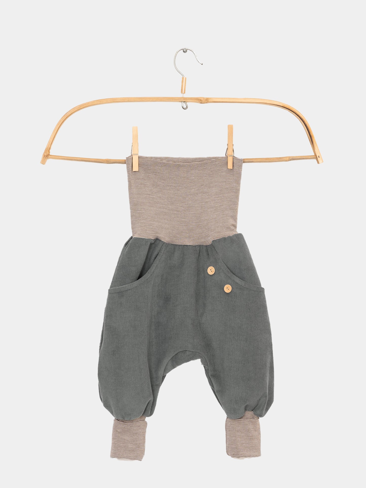 Knickerbocker fine corduroy with striped cuffs - Wheat