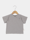 Kurzes Wickelshirt Baumwolle - Ringel Praline