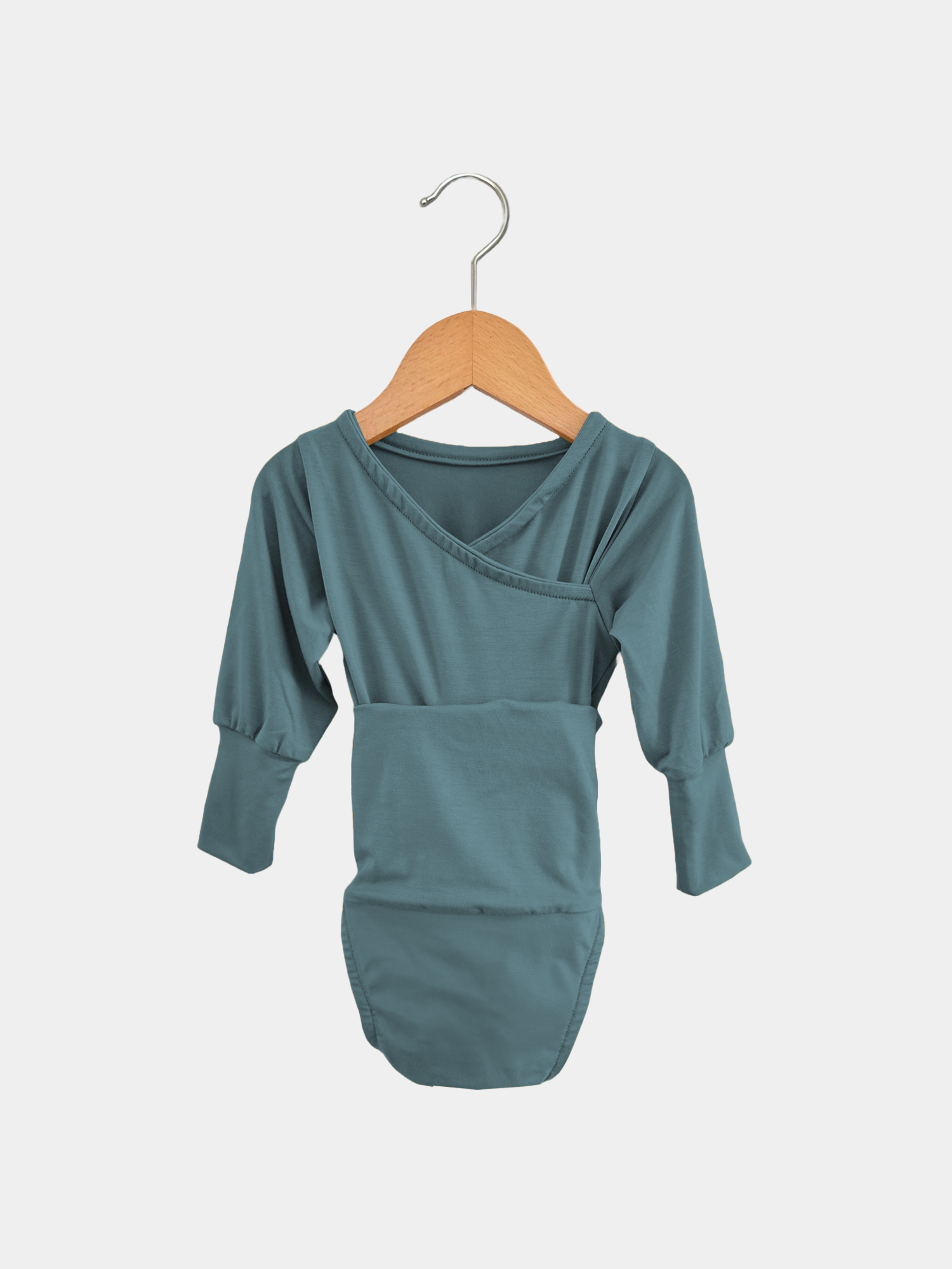 Loopbody Bamboo-Viscose - Baby Bodysuit That Grows With Your Baby - Aquamarine