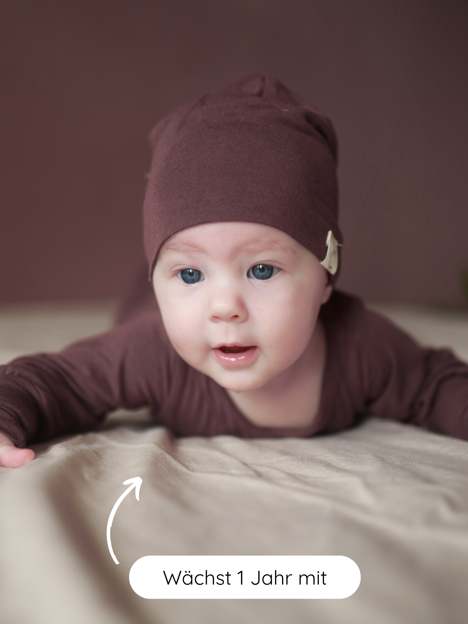 Loopbody cashmere blend - growing baby bodysuit - Mauve