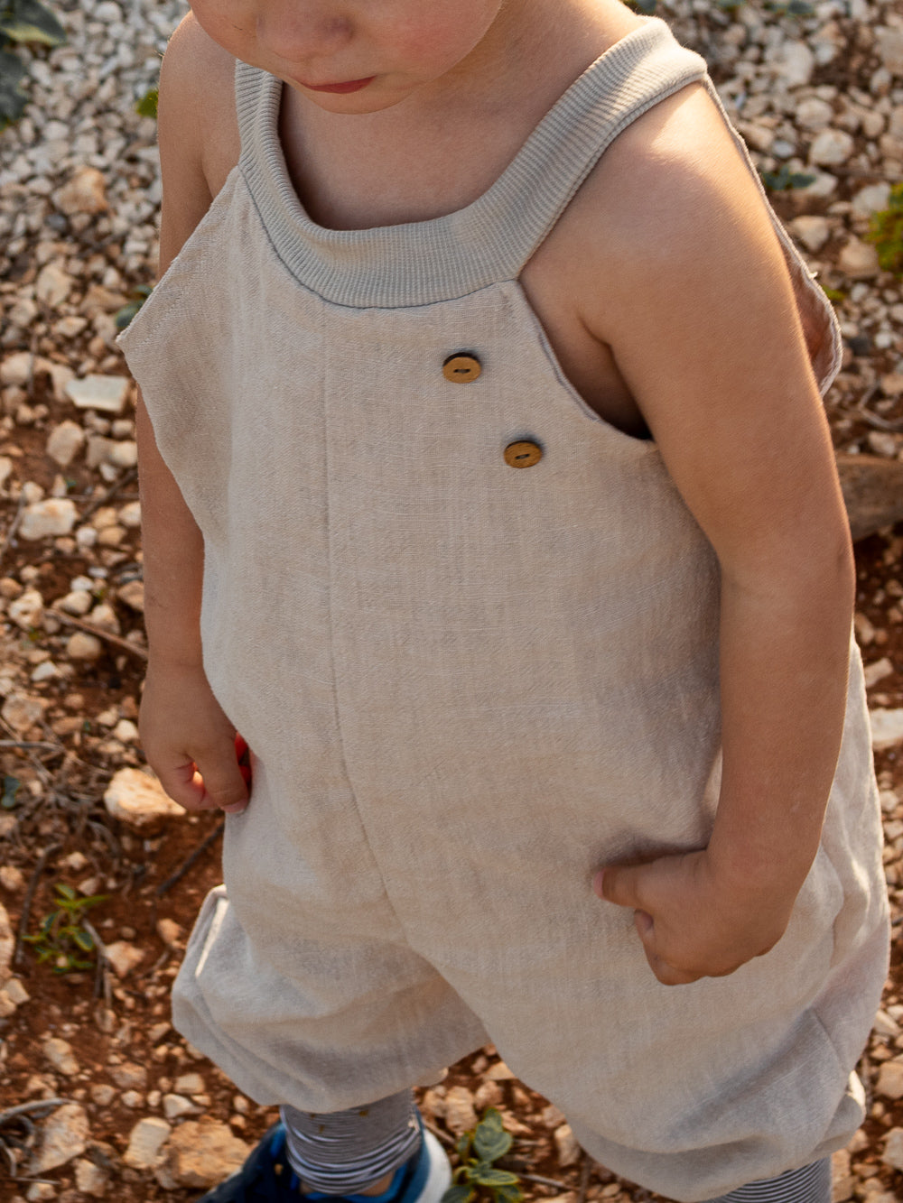 Linen dungarees - Wheat