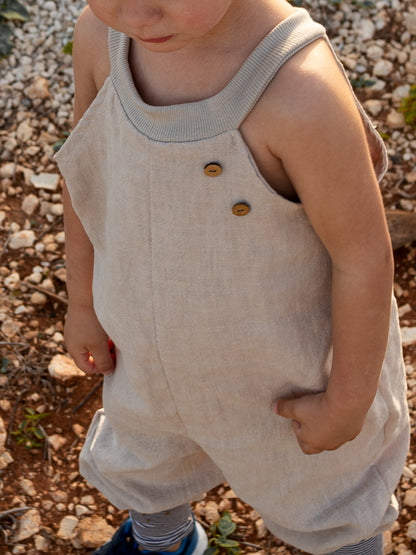 Linen dungarees - Wheat