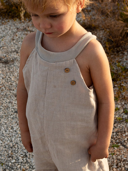 Linen dungarees - Wheat