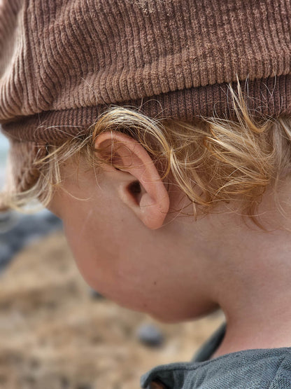 Cappellino Michel in velluto a coste - Cioccolato