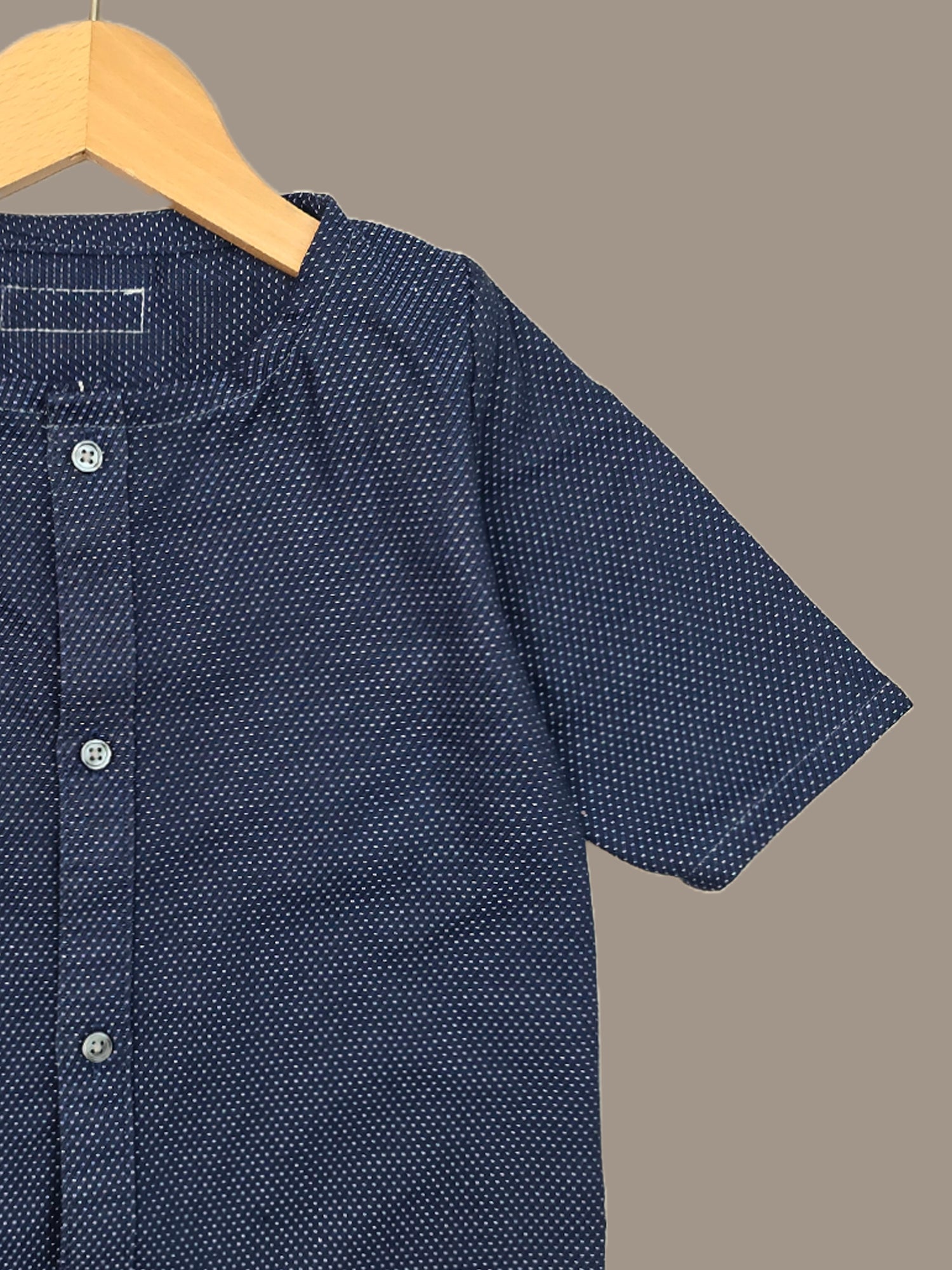 Recycling Overall aus Baumwolle Gr 3M (62-74) - Dunkelblau Pünktchen