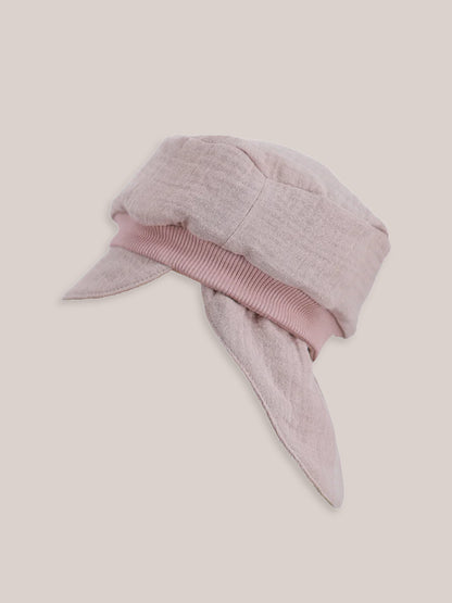 Michel cap organic muslin with neck protection - powder