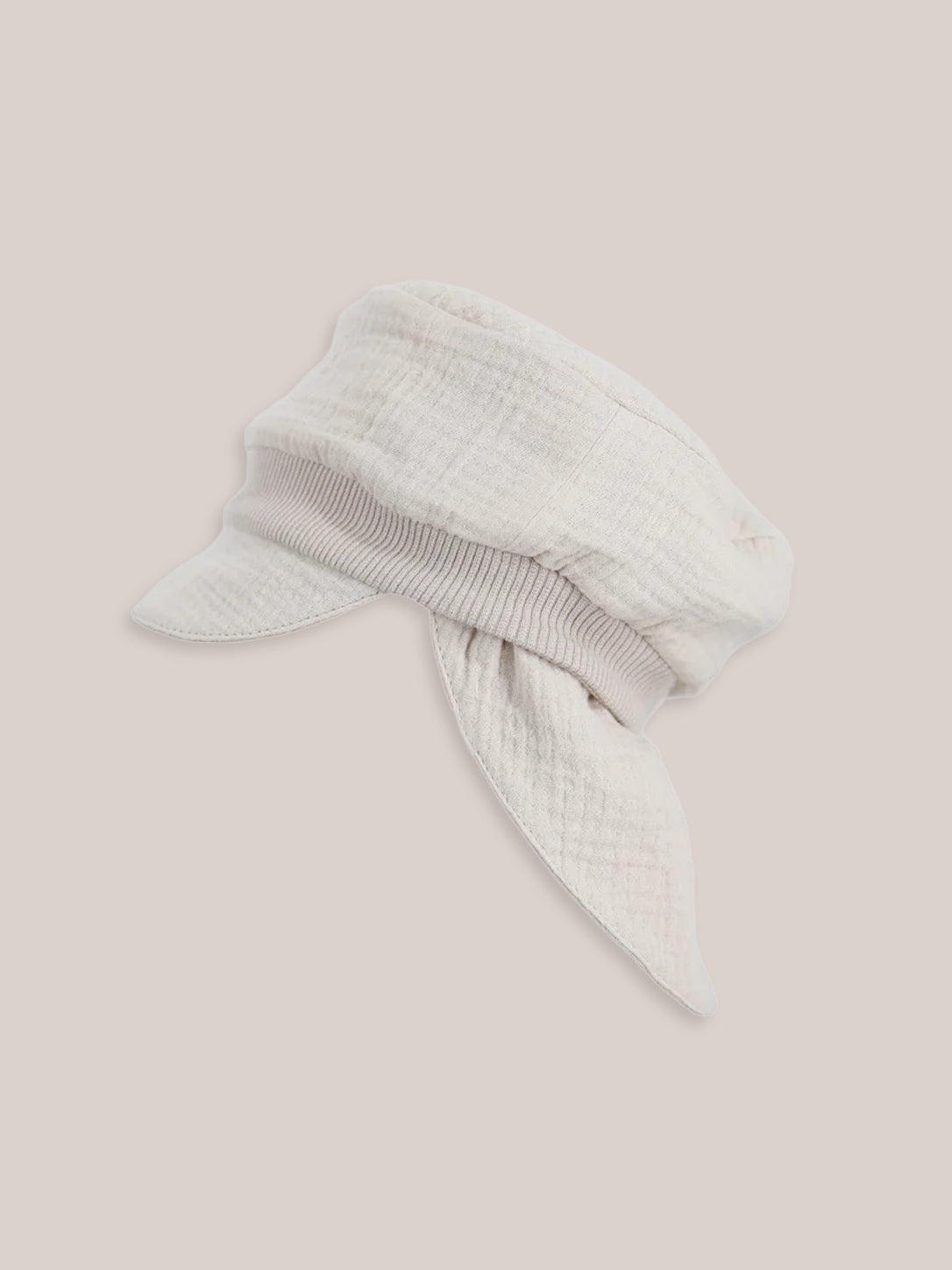 Michel cap organic muslin with neck protection - powder
