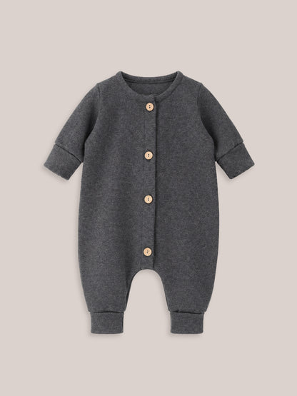 Mini Jumpsuit Fine Knit - Soot Mottled
