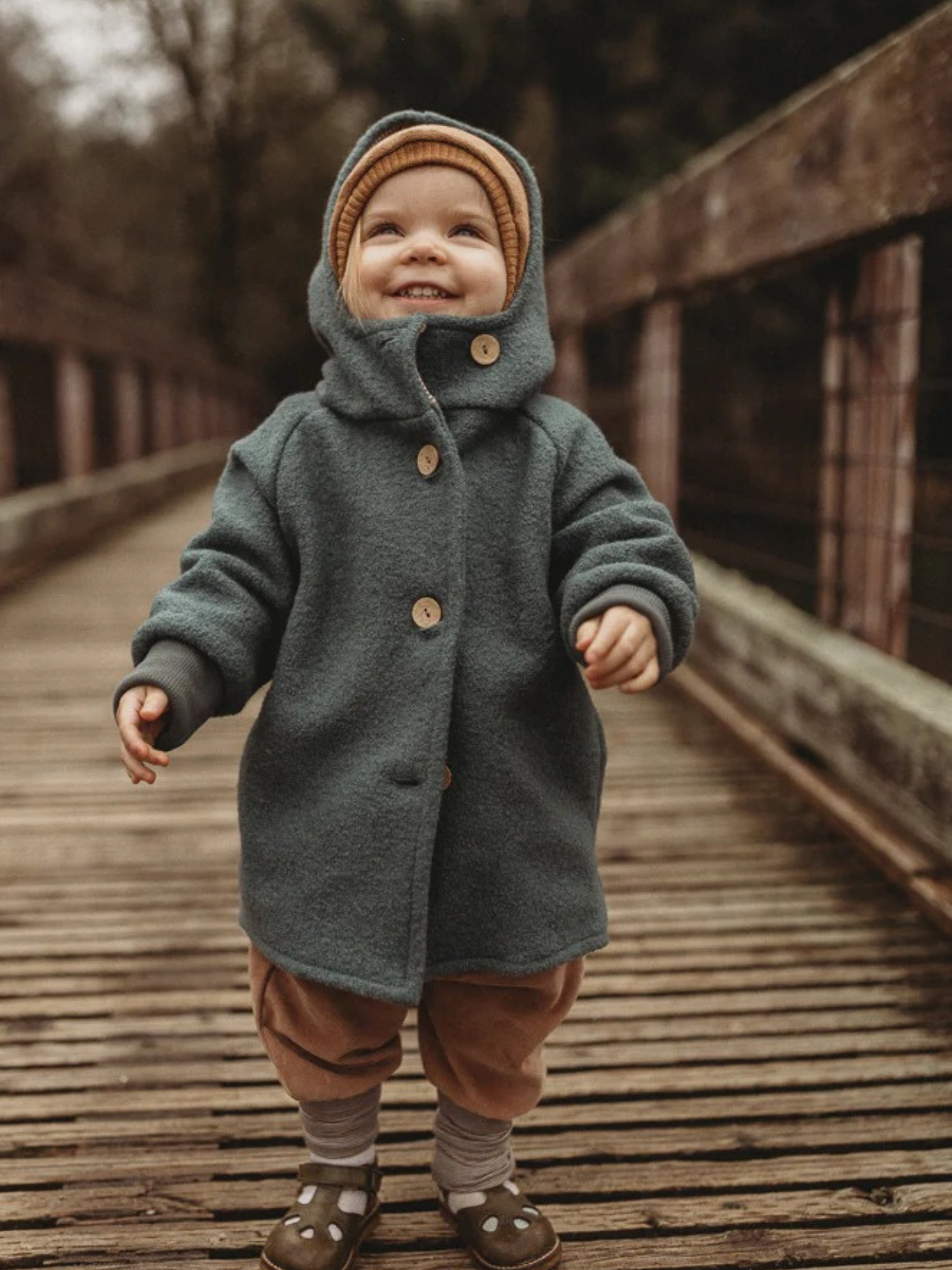 Wichteljacke Wollwalk - Taube