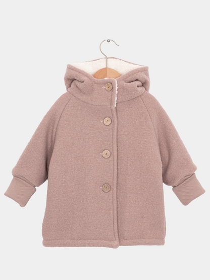 Wool Pixie Jacket with Teddy - mauve