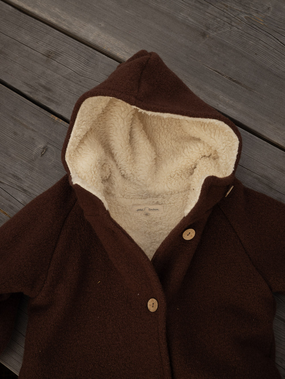 Winter Wichteljacke Wollwalk mit Teddyfutter