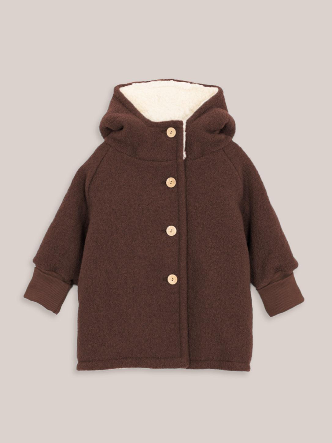 Wool Pixie Jacket with Teddy - mauve