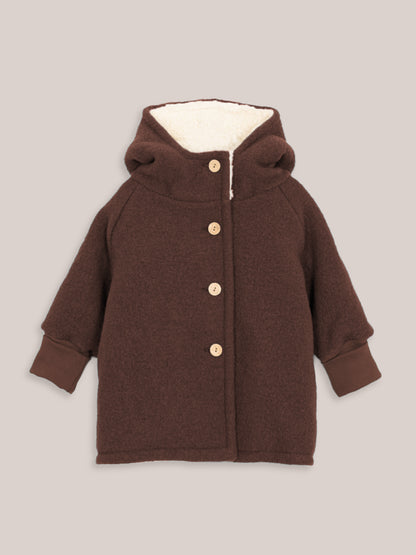 Wool Pixie Jacket with Teddy - mauve