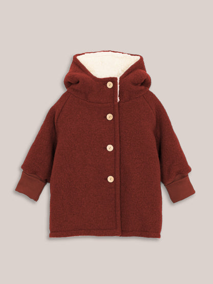 Wool Pixie Jacket with Teddy - mauve