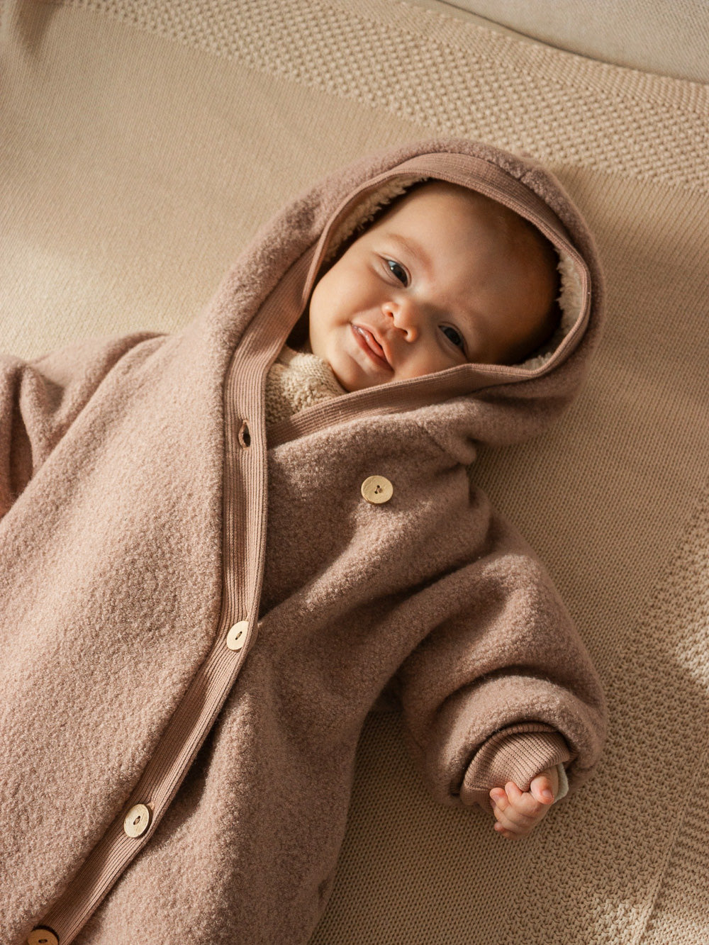 Winter Wollwalk Overall - Kuschelanzug mit Bio-Teddyfutter