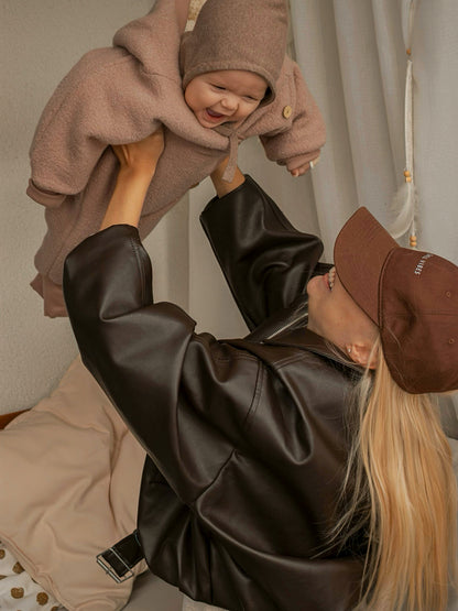 Winter Wollwalk Overall - Kuschelanzug mit Bio-Teddyfutter