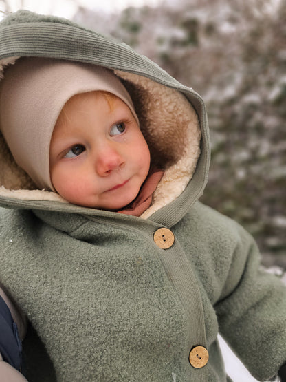 Winter Wollwalk Overall - Kuschelanzug mit Bio-Teddyfutter