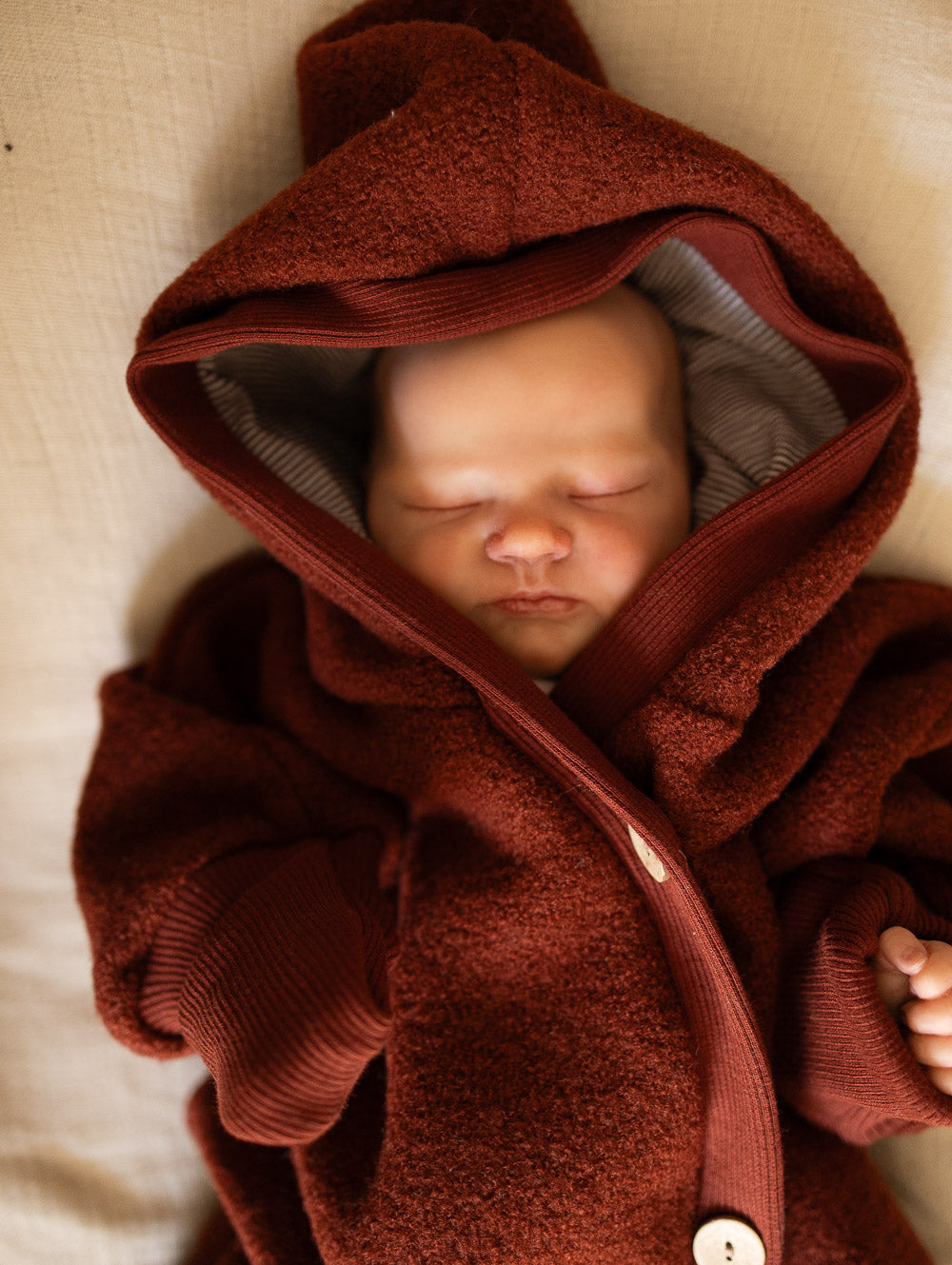 Snuggle suit boiled wool - pistachio