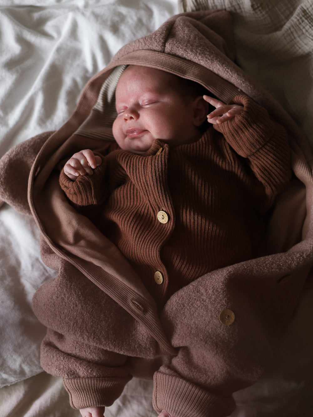 Snuggle suit boiled wool - pistachio