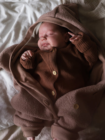 Snuggle suit boiled wool - pistachio