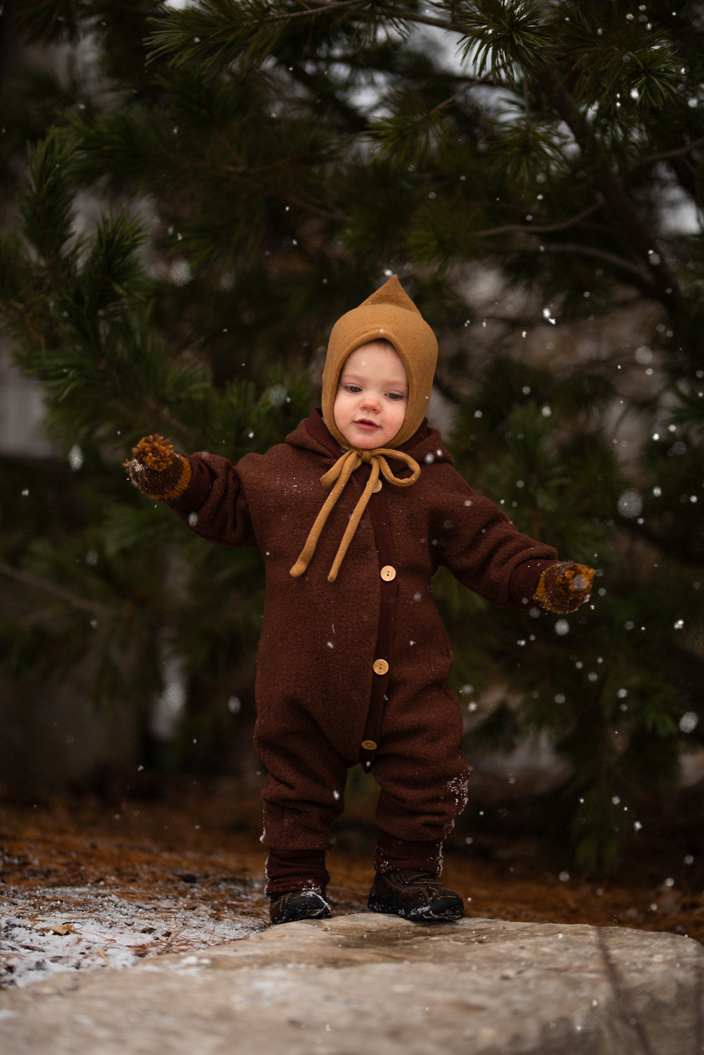 Snuggle suit boiled wool - pistachio