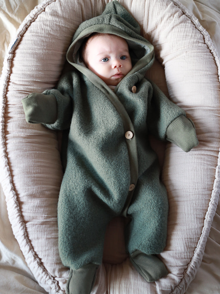 Boiled Wool Overall – Snuggle suit with jersey lining