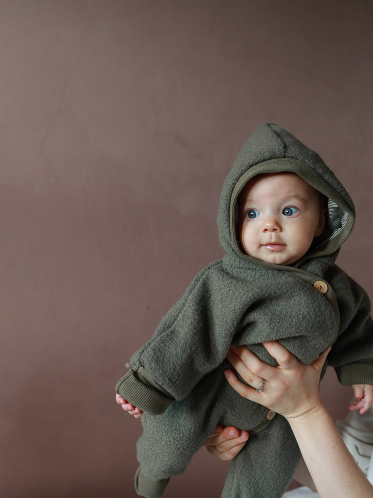 Boiled Wool Overall – Snuggle suit with jersey lining