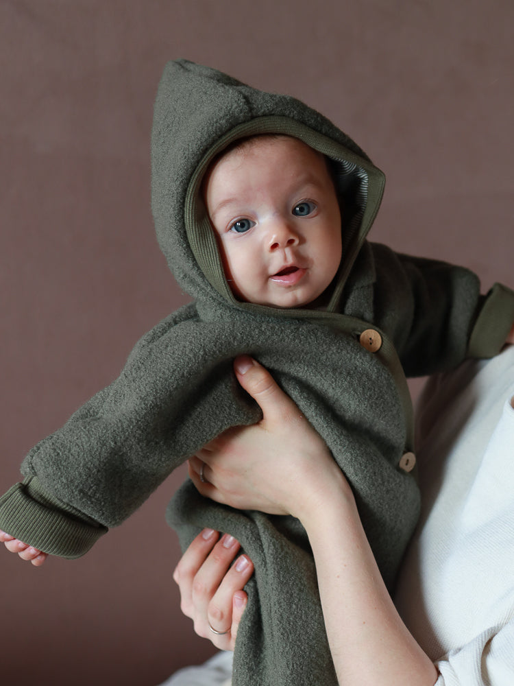 Boiled Wool Overall – Snuggle suit with jersey lining