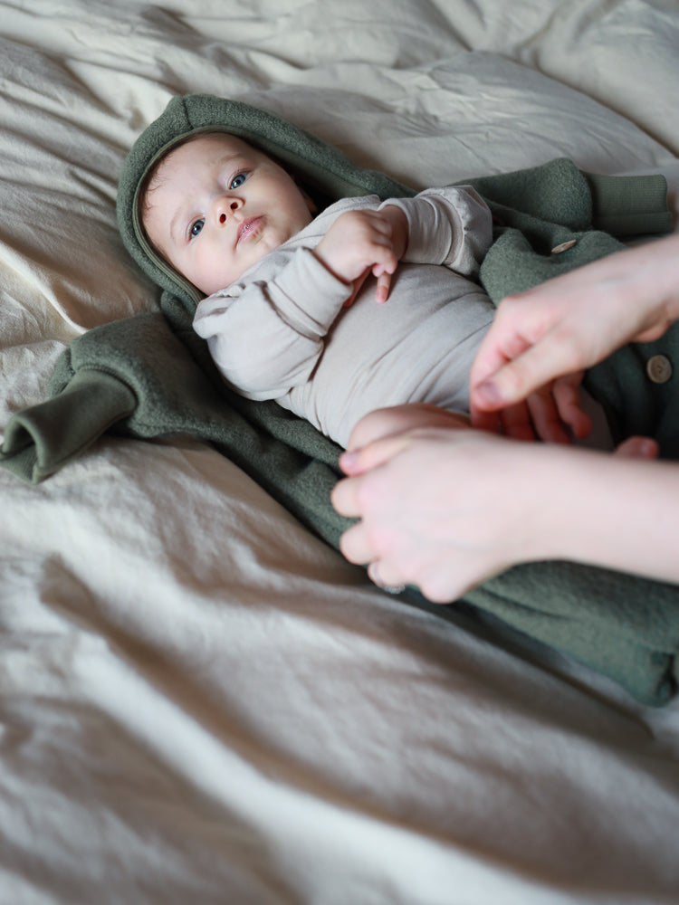 Boiled Wool Overall – Snuggle suit with jersey lining