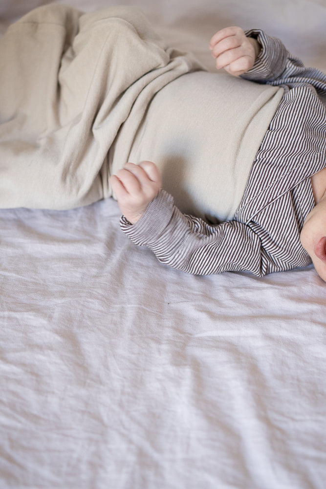 Baby Romper and Sleeping Bag, Cashmere Mix, Sand