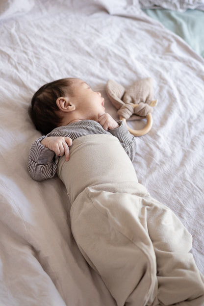 Baby Romper and Sleeping Bag, Cashmere Mix, Sand