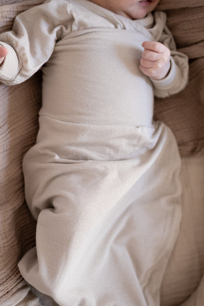 Baby Romper and Sleeping Bag, Cashmere Mix, Sand