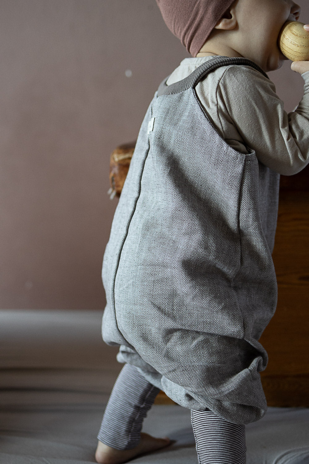 Herringbone dungarees