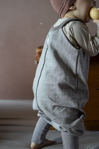 Herringbone dungarees