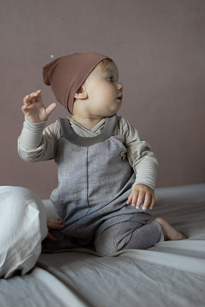 Herringbone dungarees