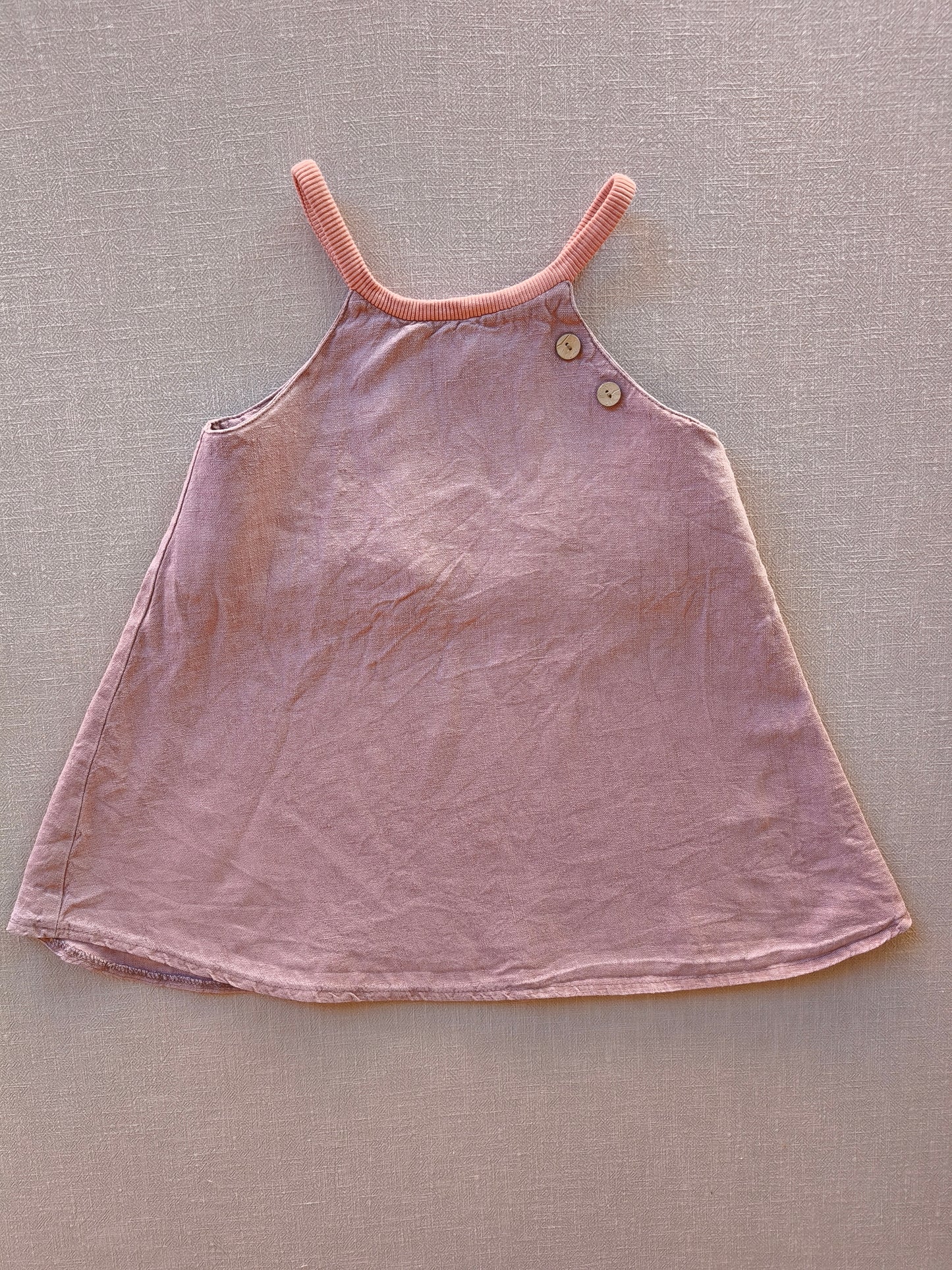Hängerchen Leinen Rosé Gr 4/5Y